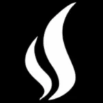 Logo do site umsabor.com.br Cafeteiras de Cápsulas. A imagem é composta pela forma quadrada de cor preta e dentro da forma há na cor branca duas listas que lembram uma fumaça de café.