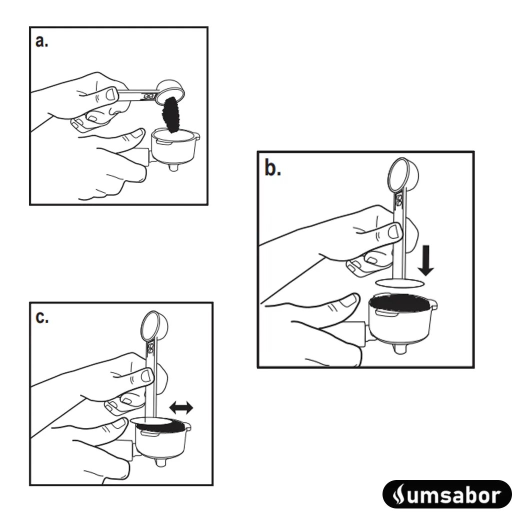 Manual Oster Primalatte Touch em Português 10 Como Adicionar Café Moído ao Filtro