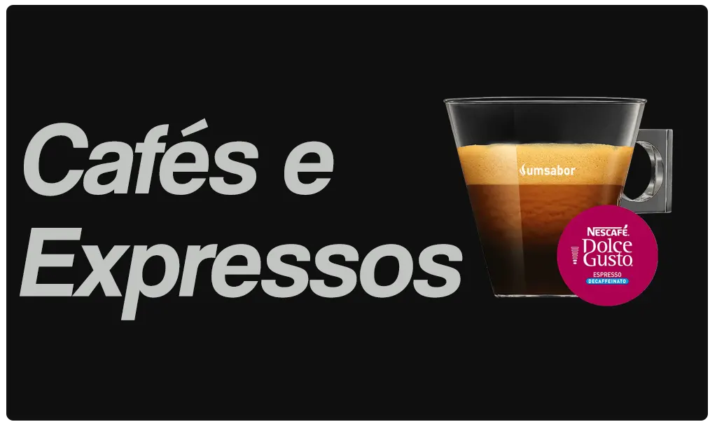 Uma seleção das melhores cápsulas Dolce Gusto de café e expresso, incluindo Starbucks Espresso Colombia, Lungo, Caffè Matinal e Espresso Decaffeinato, exibidas lado a lado.