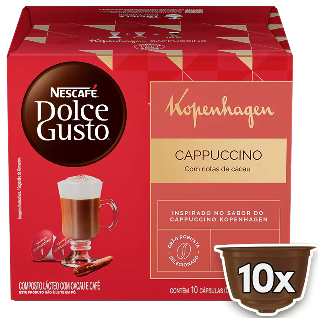 Kopenhagen Espresso e Cappuccino: NESCAFÉ Dolce Gusto e Kopenhagen elevam o luxo com 2 lançamentos imperdíveis! 2 Cappuccino Kopenhagen: A Experiência Premium em Cápsulas
