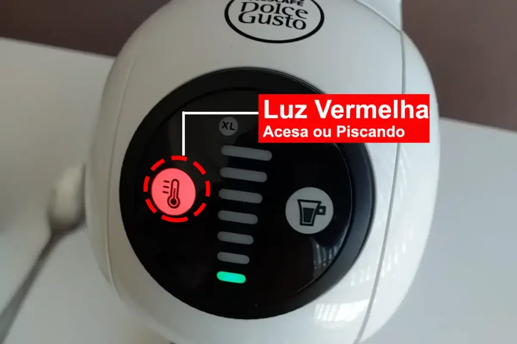 Luz vermelha na Dolce Gusto